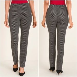 New Chico's So‎ Slimming Juliet Lurex Dot Straight-Leg Pants Size 6 Short